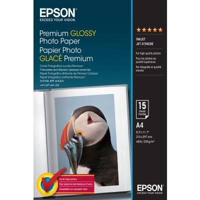 Paber Epson Premium Glossy Photo Paper A4/15l 255gr S042155