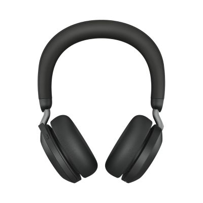 Jabra Evolve2 75 Headset - on-ear, Bluetooth5.2/wireless, ANC active noise cancelling, Link 380 USB Adapter, black