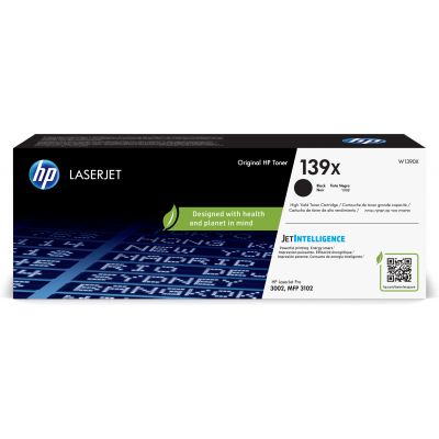 HP 139X High Yield Black Original LaserJet Toner Cartridge (W1390X) HP LaserJet Pro 3001/3002/3003/3004, 3101/3102/3103/3104