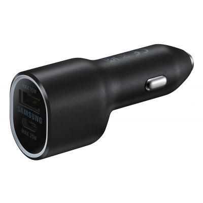 Samsung USB-A + USB-C 40W autolaadija, must