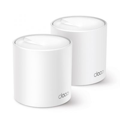 Whole Home Mesh Wi-Fi 6 System | Deco X50 (2-pack) | 802.11ax | 574+2402 Mbit/s | Ethernet LAN (RJ-45) ports 3 | Mesh Support Yes | MU-MiMO Yes | No mobile broadband | Antenna type Internal