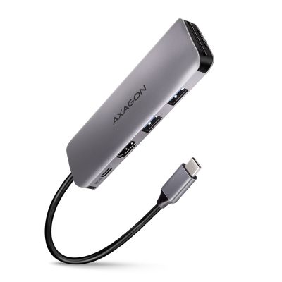 Multiport USB 3.2 Gen 1 hub. HDMI, card reader and Power Delivery. 20 cm USB-C cable.