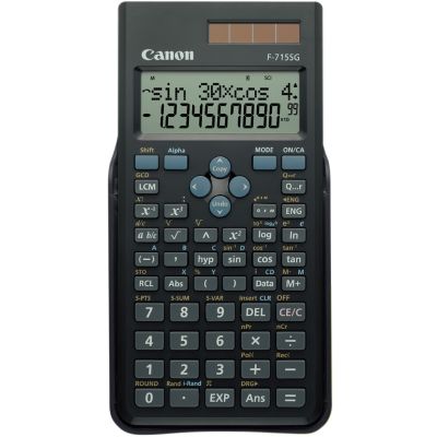 School calculator Canon F-715SG Black / black, standard and solar battery, 1YW