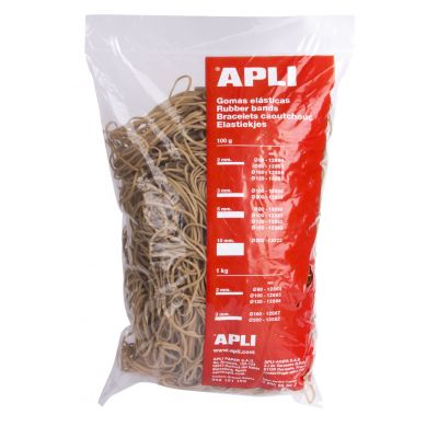 Elastic bands 80 x 2 mm in bag 1 kg, Apli