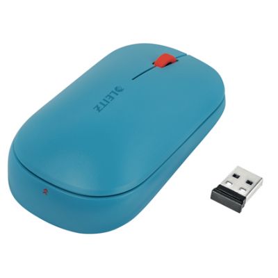 Hiir Leitz Cosy sinine, juhtmevaba, vaikne 3-nupuga, 1xAA, Bluetooth ja 2.4GHz