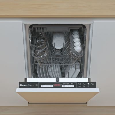 Built-in | Dishwasher | CDIH 2D1145 | Width 44.8 cm | Number of place settings 11 | Number of programs 7 | Energy efficiency class E | Display | AquaStop function | Does not apply