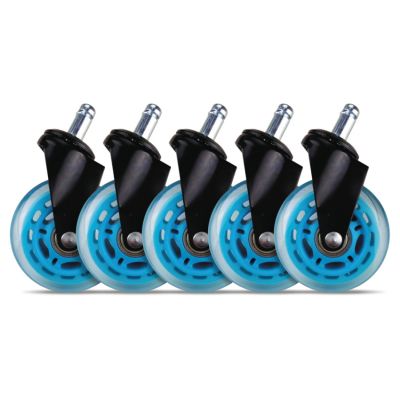 L33T 3″ CASTERS FOR GAMING CHAIRS (Blue) UNIV., 5 PCS