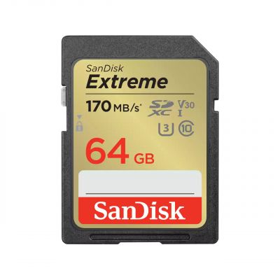 Mälukaart Sandisk SD Extreme 64GB 150/80MB/s U3/V30/Class 10/UHS-I