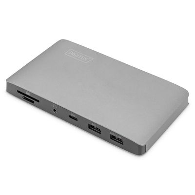 Dokk Digitus Universal Docking Station USB 3.0, 7-Port, Travel 2x Video, 3x USB 3.0, 1x USB-C, RJ45, 1 x Audio Stereo jack (3.5 mm)