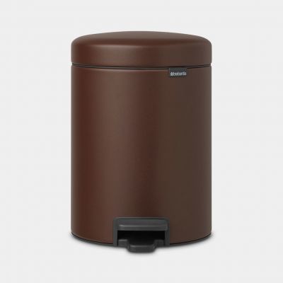 Prügikast 5L, Brabantia, NewIcon pedaaliga 208546/ Mineral Cosy Brown, Grey, pruun