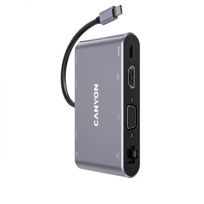 CANYON hub DS-14 8in1 4k USB-C Dark Grey