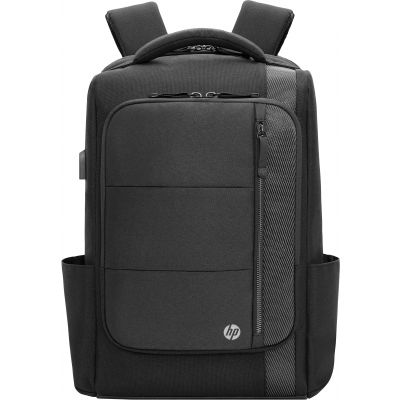 HP Executive 16 Backpack, Water Resistant, Expandable, Cable Pass-through USB-C port  Black, Grey