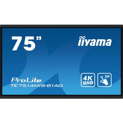 Digitaalne puutetundlik ekraan iiyama PROLITE TE7514MIS-B1AG 75" LCD Touchscreen (50pt), 4K 3840x2160, 435cd/m2, WLAN, Android13, USB-C