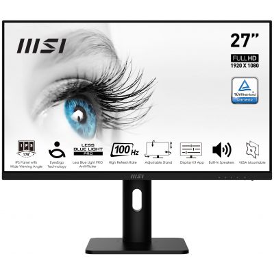LCD Monitor|MSI|PRO MP273AP|27"|Panel IPS|1920x1080|16:9|100Hz|Matte|4 ms|Speakers|Swivel|Pivot|Height adjustable|Tilt|Colour Black|PROMP273AP