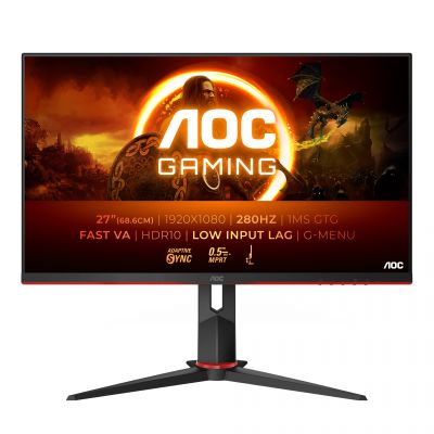 LCD Monitor|AOC|27G2ZN3|27"|Gaming|Panel VA|1920x1080|16:9|280 Hz|Matte|1 ms|Speakers|Tilt|Colour Black|27G2ZN3/BK