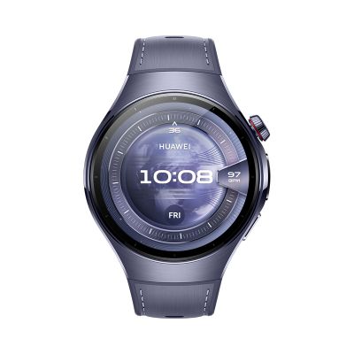 Huawei Watch 5 (46mm), Fluorelastomer Purple blue strap, Titanium body, Rates-L39L