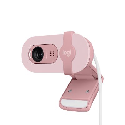 Logitech BRIO 100 - Webcam ROSE - colour 2MP - 1920 x 1080 - 720p, 1080p - audio - wired - USB