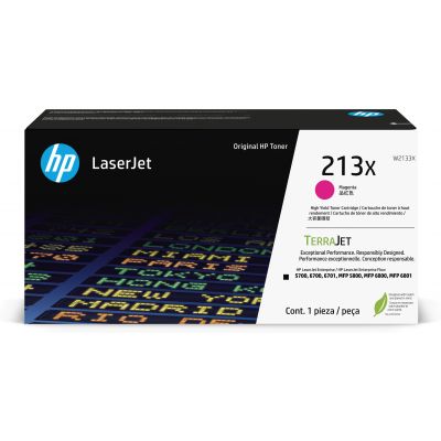 Toner HP 213X - High Yield - Magenta - original - LaserJet - toner cartridge (W2133X) - for Color LaserJet Enterprise 67XX, MFP 5800; LaserJet Enterprise Flow MFP 5800, MFP 6800