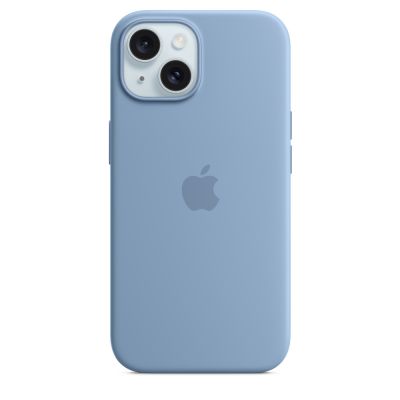 Apple iPhone 15 Silicone Case with MagSafe - Winter Blue | Apple | iPhone 15 Silicone Case with MagSafe | Case with MagSafe | Apple | iPhone 15 | Silicone | Winter Blue