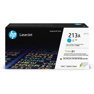 Tooner HP 213A W2131A Cyan 3000lk Color LaserJet Enterprise 5700dn, 6700dn, 6701dn, MFP 5800dn, MFP 5800f, MFP 6800dn