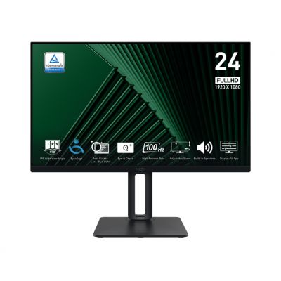 LCD Monitor|MSI|PRO MP245PG|23.8"|Business|Panel IPS|1920x1080|16:9|100Hz|Matte|1 ms|Swivel|Pivot|Height adjustable|Tilt|Colour Black|PROMP245PG