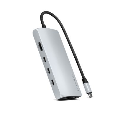 SATECHI USB-C MultiPort Adapter 8K with Ethernet V3 - Silver