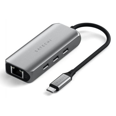 SATECHI 4-in-1 USB-C Hub with 2.5 Gigabit Ethernet - Space Gray