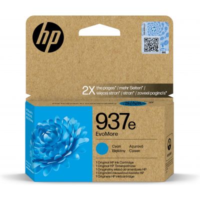 Tint HP 937e EvoMore Cyan 1650lk 4S6W6NE Officejet Pro 9110b, 9120e, 9720E, 9730e