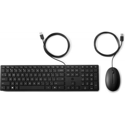 HP 320MK USB Wired Mouse Keyboard Combo - Black - US/RUS