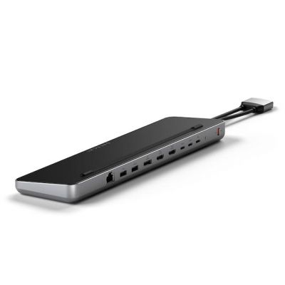 SATECHI Dual Dock Stand - Docking Station with NVMe SSD Enclosure (Space Gray)