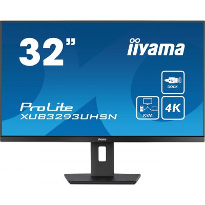 Iiyama ProLite XUB3293UHSN-B5 - LED monitor - 32' - 3840 x 2160 @60Hz (8.3 megapixel 4K UHD) - 350 cd/m - 16:9 - 4ms - matte, black