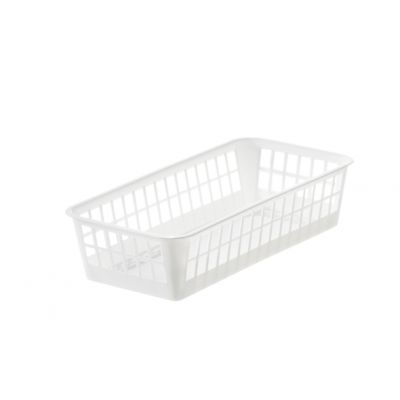 Storage basket MICRO, white plastic