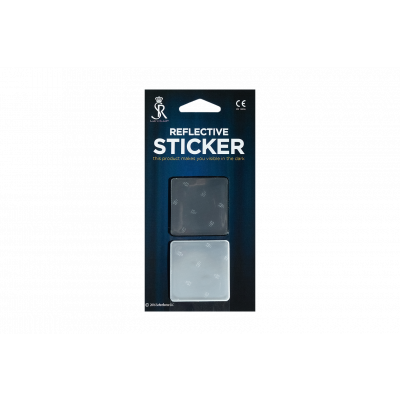 Reflector Squares stickers, white and black