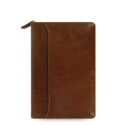 Filofax - Lockwood Zip Personal Leather Organiser Cognac