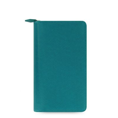 Filofax - Saffiano Personal compact Zip  Aquamarine (rohekashall), lukuga