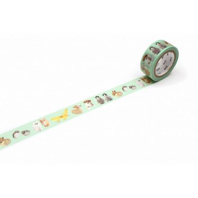 Paberteip dekoreerimiseks Washi teip mt ex 18mmx7m baby animals