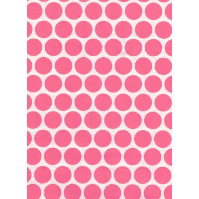 Nepalese paper A4 Big Dots Pink on Natural