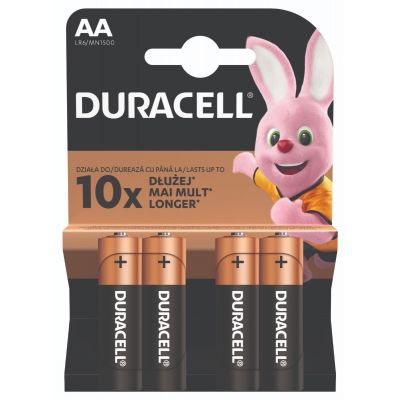 Patareid Duracell MN1500/4 Basic AA LR6 1,5V Alkaline, 1 pakk (pakis 4tk)