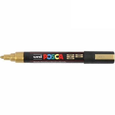 Marker Uni Posca PC5M gold,1.8- 2.5mm