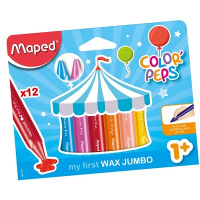 Colour Crayons Wax Color Peps Jumbo 12colour, Maped