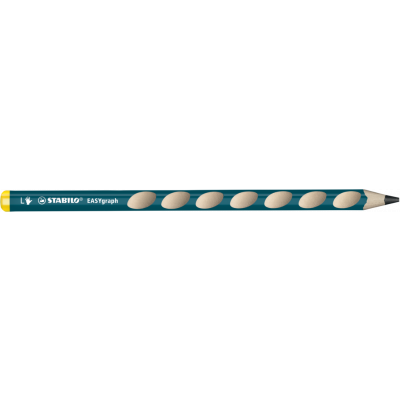 Graphite pencil Stabilo EASYgraph, ergonomic, for left-handers, petrol