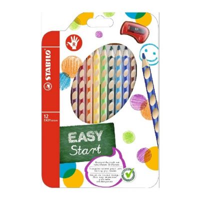 Coloring pencil Stabilo EASYcolors, for right-handers, wallet of 12