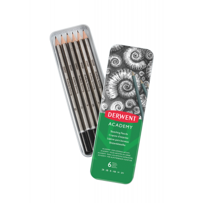 Derwent Academy Sketching Pencils (Wallet of 6)