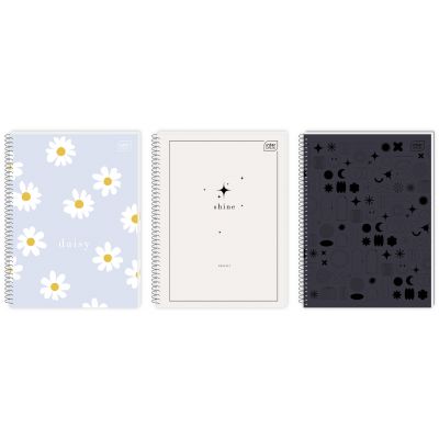 Notebook A5 50 sheets, spiral bound, 5x5 square, assorted Interdruk