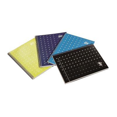 Notebook College Supreme A5+/60 sheets, 5x5 squares, perforation and spiral on the long side, MIX