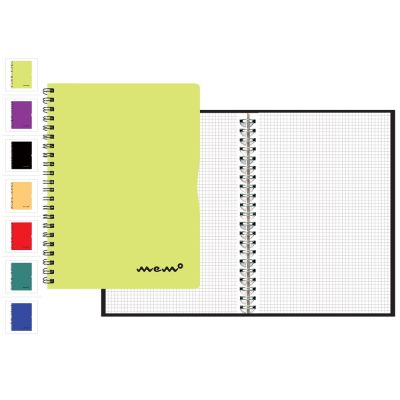 Memo A4 grid, 60sh, all cover colours