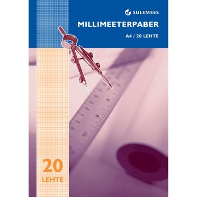 Millimeetripaberiplokk A4  20-25lehte