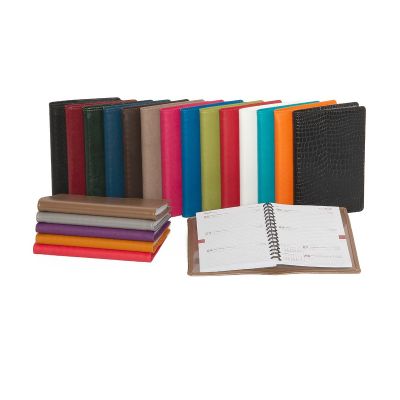 School notebook SpirEx 105x157mm, spiral binding, PVC covers / imitation leather covers