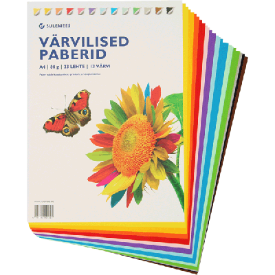 Coloured paper set 80g, 23 sheet, 13colours