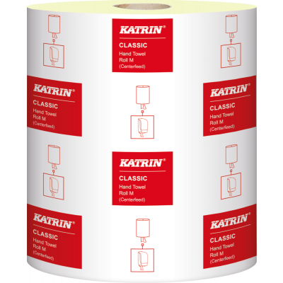 Roll towel Katrin Classic M1 yellow, 1-layer, 260m / roll